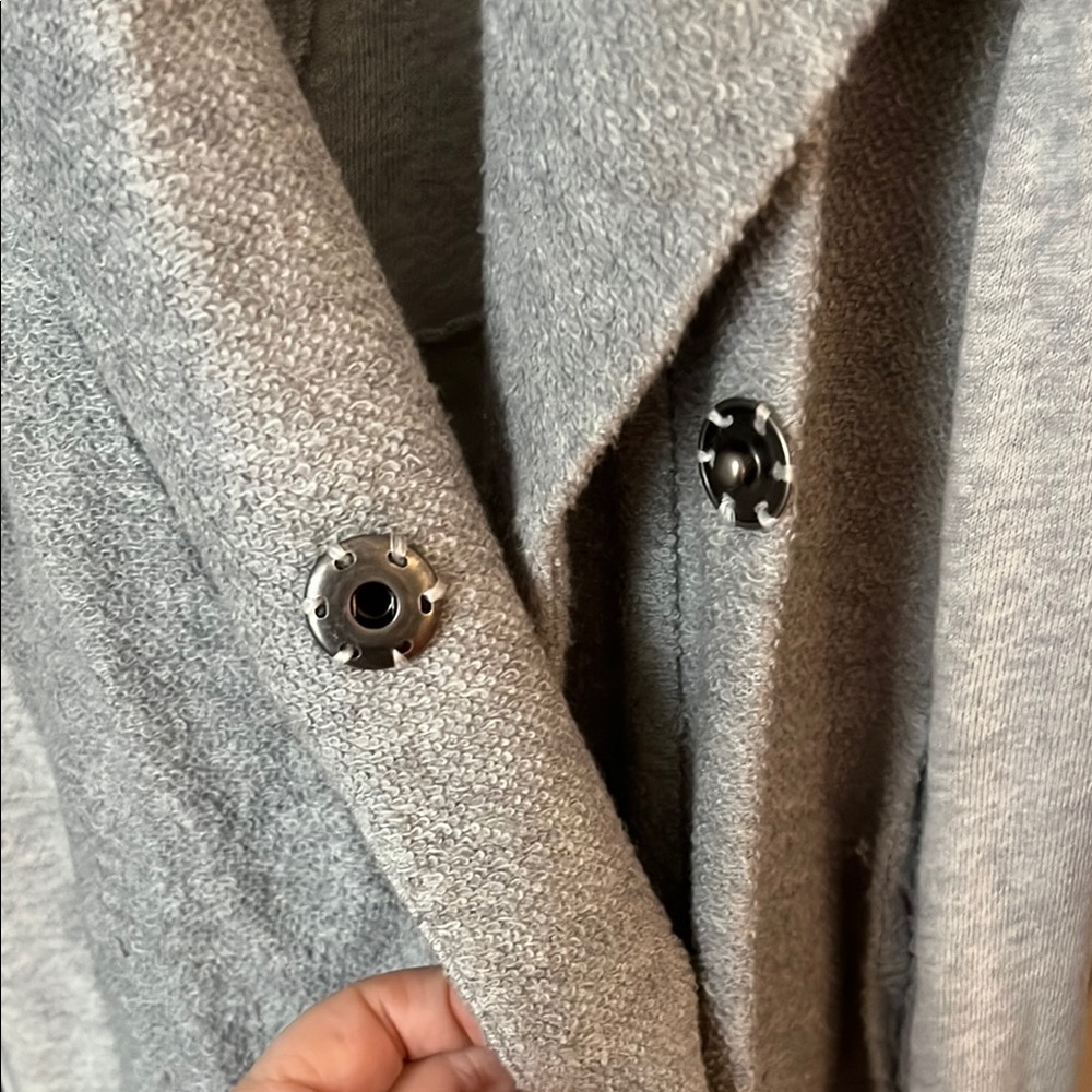 Gray Open Front Cardigan - Picture 3 of 4